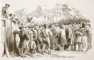 George Whitefield predikend, illustratie uit Cassells Illustrated History of England door English School