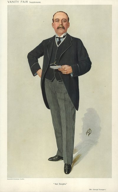 George Younger, Ayr Burghs, 6 januari 1910, Vanity Fair cartoon door English School