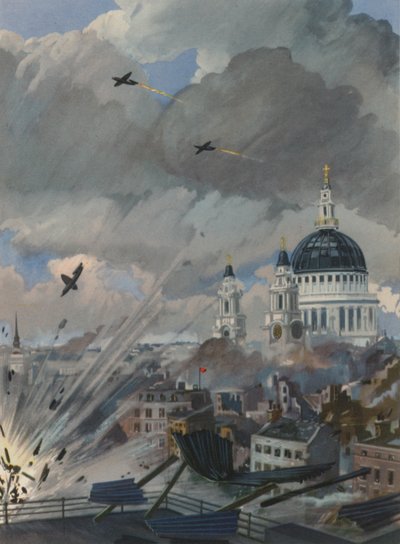 Duitse V-1 vliegende bommen boven Londen, Tweede Wereldoorlog door English School