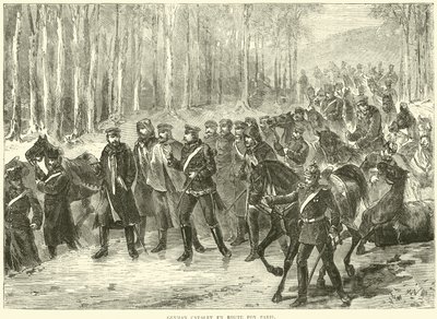 Duitse cavalerie op weg naar Parijs, oktober 1870 door English School