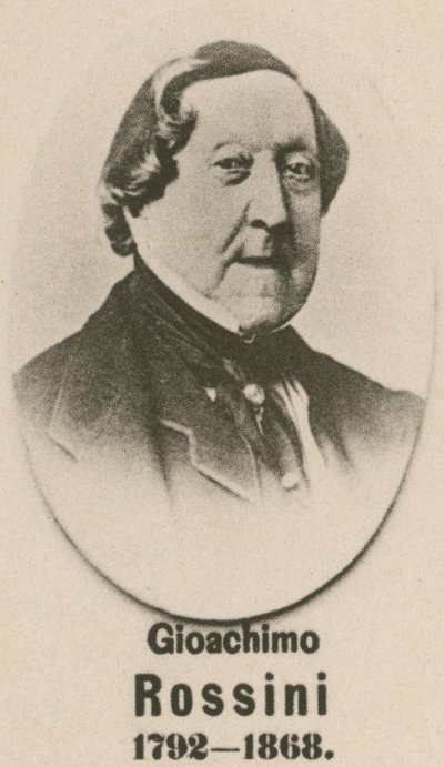 Gioachimo Rossini (gravure) door English School