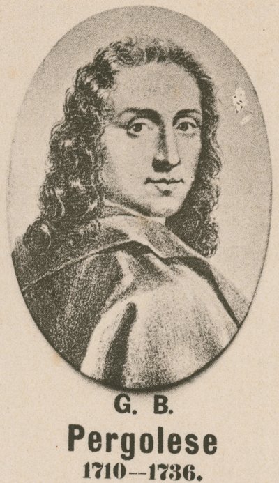 Giovanni Battista Pergolesi (gravure) door English School