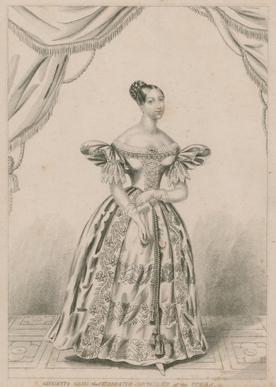Giulietta Grisi, de beroemde zangeres bij de opera door English School