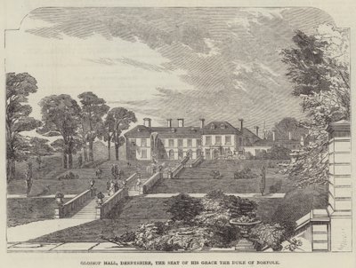 Glossop Hall, Derbyshire, de residentie van Zijne Genade de Hertog van Norfolk door English School