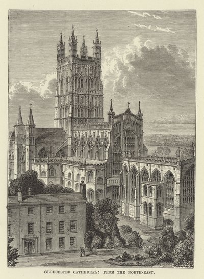 Gloucester Kathedraal, vanuit het noordoosten door English School