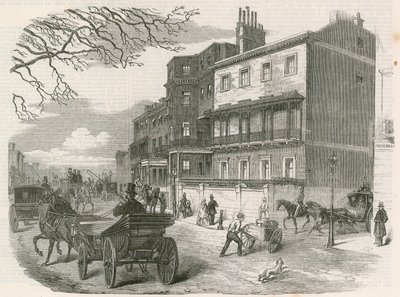 Gloucester House, Piccadilly, Londen, de residentie van de overleden hertogin van Gloucester door English School