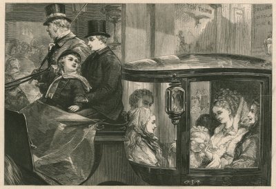 Op weg naar de ochtendvoorstelling van de pantomime door English School