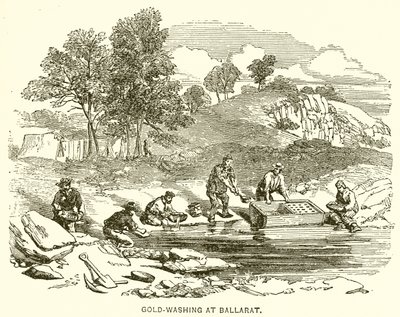 Goudwassen in Ballarat door English School