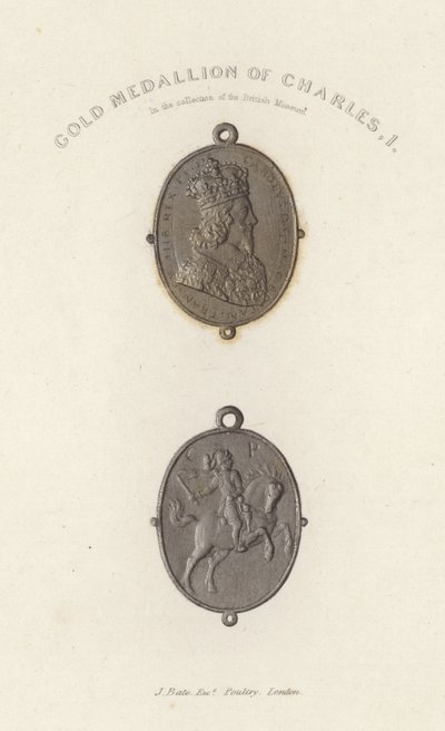 Gouden medaillon van Charles I door English School