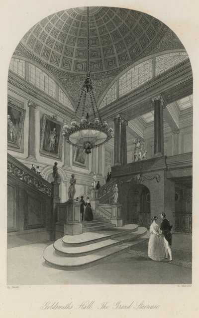 Goldsmiths Hall, de grote trap door English School