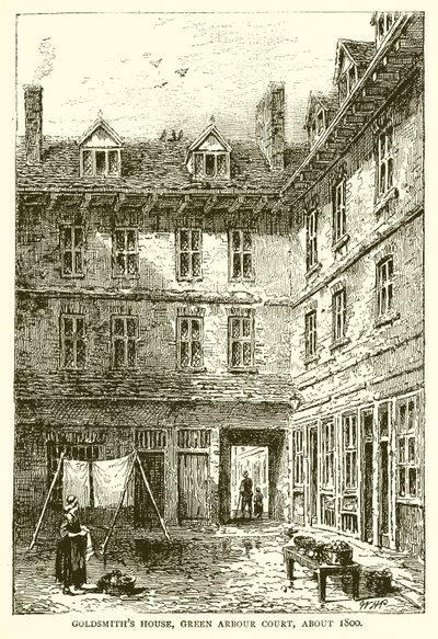 Huis van de Goudsmid, Green Arbour Court, rond 1800 door English School