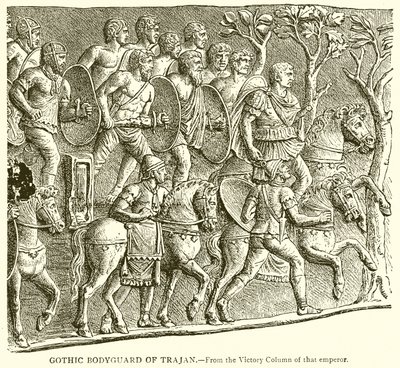 Gotische lijfwacht van Trajanus door English School