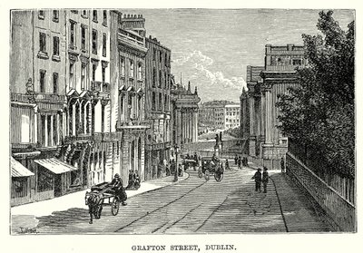 Grafton Street, Dublin (gravure) door English School