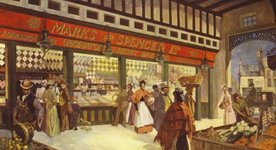 Grainger Market Hall Bazaar Newcastle, bestaat nog steeds in zijn oorspronkelijke vorm, 1895 door English School