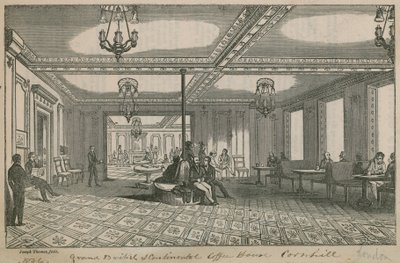 Grand British and Continental Coffee House, Cornhill door English School