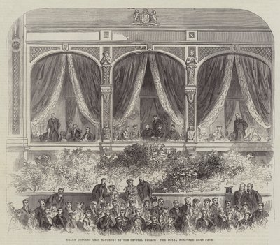 Groot concert afgelopen zaterdag in het Crystal Palace, de koninklijke loge door English School