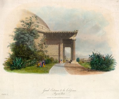 Hoofdingang van het Colosseum, Regents Park, Londen door English School