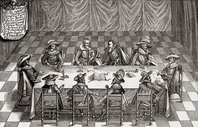 Raad van Oorlog van Groot-Brittannië tijdens het bewind van Jacobus I, uit 