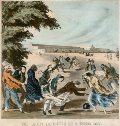 Grote Tentoonstelling op een Winderige Dag, 1851 door English School