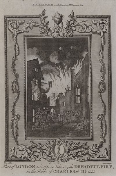 Grote brand van Londen, 1666 door English School