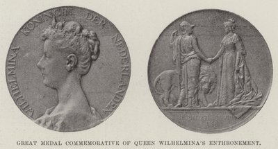 Grote Medaille ter Herdenking van de Troonsbestijging van Koningin Wilhelmina door English School