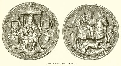Grote zegel van James I door English School