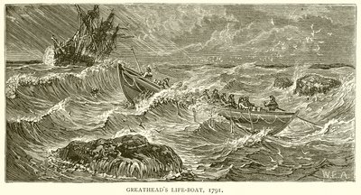 Greatheads Reddingsboot, 1791 door English School