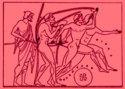 Griekse lopers, illustratie voor Olympia door Adolf Boetticher, 1886 door English School