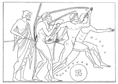 Griekse lopers, illustratie voor Olympia door Adolf Boetticher, 1886 door English School