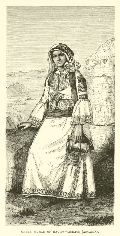 Griekse vrouw van Hagios-Vasilios, Arcadië door English School