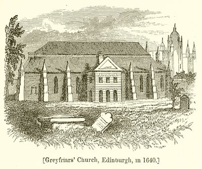 Greyfriars Church, Edinburgh, in 1640 door English School