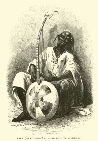 Griot (Improvisator) van Niantanso, type van Malinka door English School
