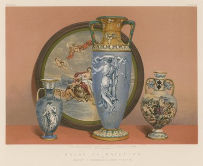 Groep Majolica door Messrs J Wedgwood en Zonen, Etruria door English School