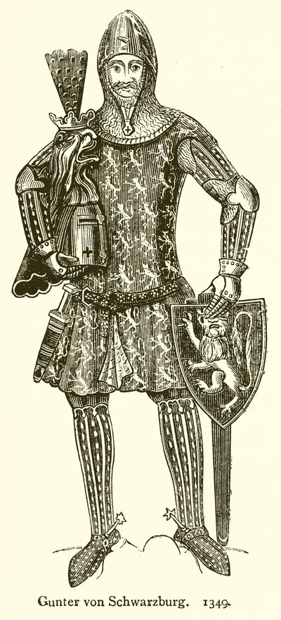 Günther von Schwarzburg. 1349 door English School