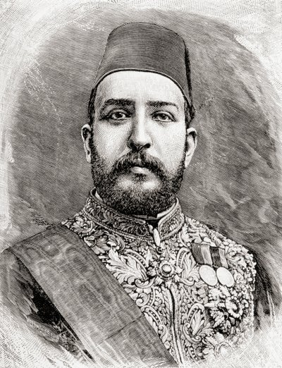 HH Muhammad Tewfik Pasha, Tawfik van Egypte, 1890 door English School