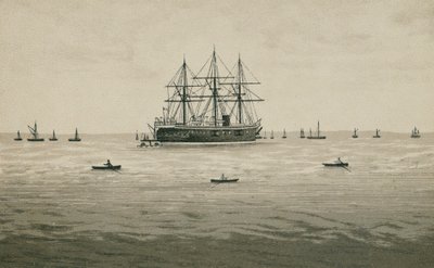 HMS Penelope (litho) door English School