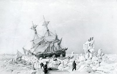 HMS Terror vastgehouden op ijs door English School