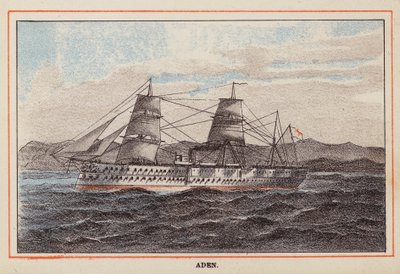 HM Indisch Troepenschip: Adem (gekleurde gravure) door English School