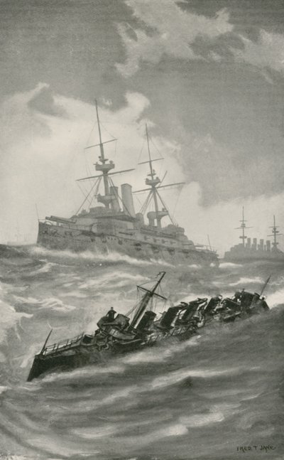 H.M.S. Mars, Terrible en Dragon cruisen in het Engelse Kanaal door English School