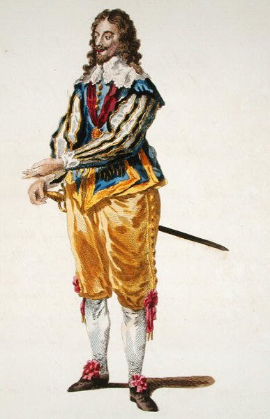 Kleding van Karel I (1600-49) in 1630 door English School