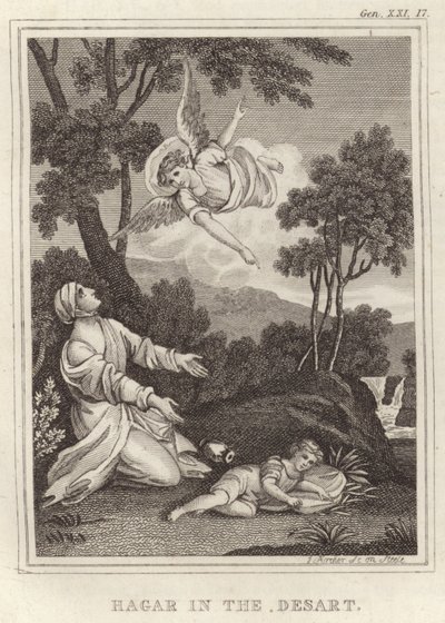 Hagar in de Woestijn door English School