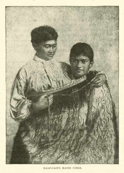 Halfbloed Maori meisjes door English School