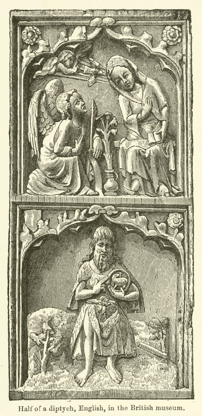 De helft van een diptiek, Engels, in het British Museum door English School