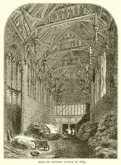 Hal van Eltham Paleis in 1835 door English School
