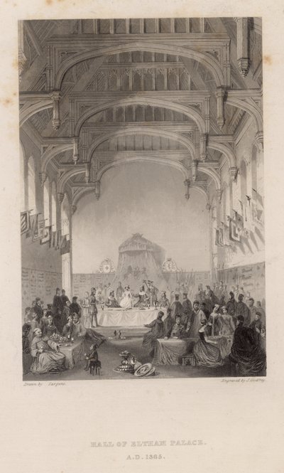 Hal van Eltham Palace in AD 1365 door English School
