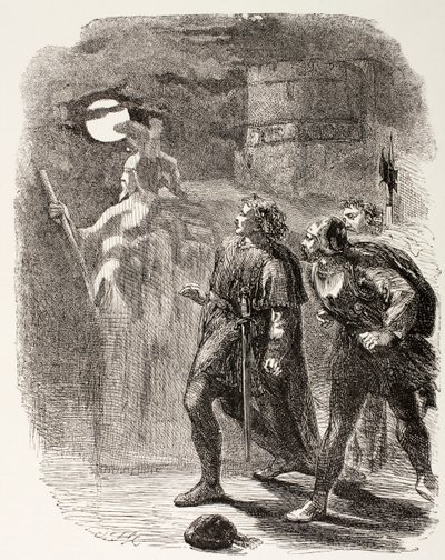 Hamlet, Horatio en Marcellus zien het Spook, uit 