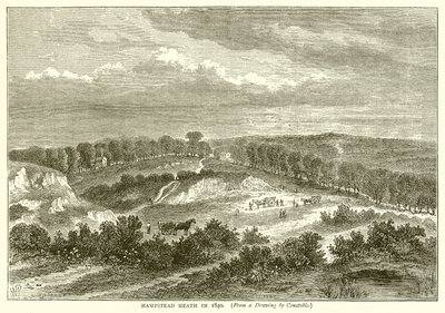 Hampstead Heath in 1840 door English School