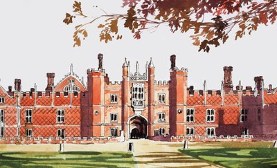 Hampton Court door English School