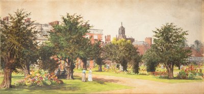 Hampton Court-tuinen, ca. 1910 door English School