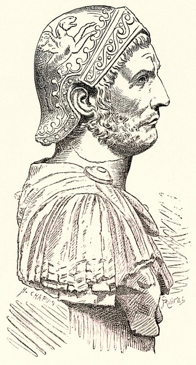 Hannibal, illustratie uit Geschiedenis van Rome door Victor Duruy, gepubliceerd 1884 door English School